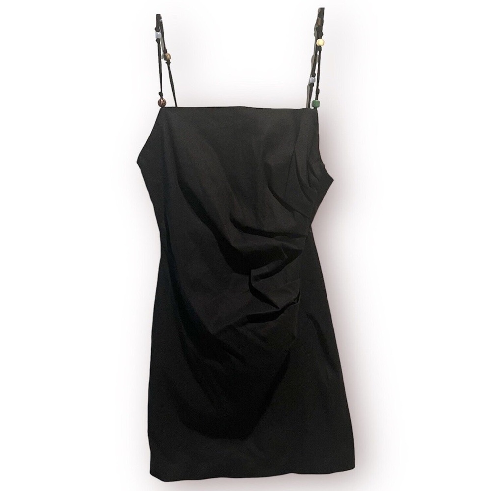 ZARA Mini Black Beaded Dress